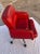 Metal Mid-Century Modern Red Leather Executive Chair From Keilhauer For Sale - Image 7 of 13