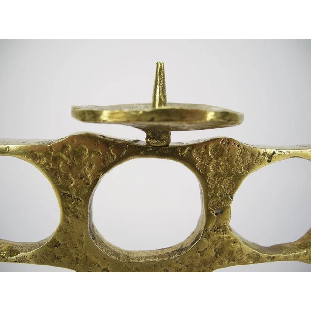 Brass & Bronze Candleholder, 1960s For Sale - Image 13 of 18