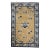 Vintage Chinese Art Deco Rug, Hand-Knotted Wool, Tan & Blue, 1900s For Sale