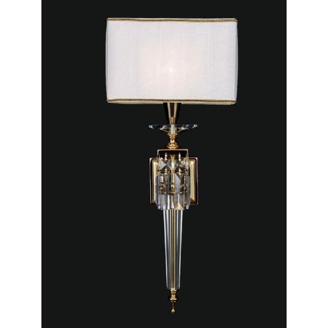 Gold Collection Topazio Wall Lamp in Metal and Crystal by Jago For Sale - Image 8 of 15