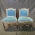 Textile French Louis XV Set of 4 Chairs With Original Blue Mohair Upholstery For Sale - Image 7 of 12