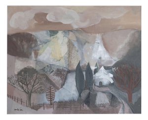 Tomàs Bel, Catalan Landscape, Mid-20th Century, Original Mixed Media