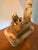 Antique Art Deco Alabaster Beehive Lamp With Spelter Pianist Figure For Sale - Image 4 of 10