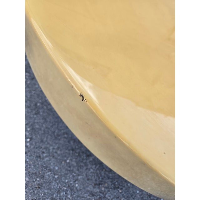 1970's Round Goat Skin Coffee Table For Sale - Image 10 of 12