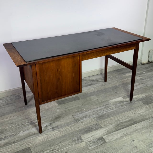 60's Vintage Jack Cartwright for Founders Slate Top Walnut Desk For Sale In New York - Image 6 of 6
