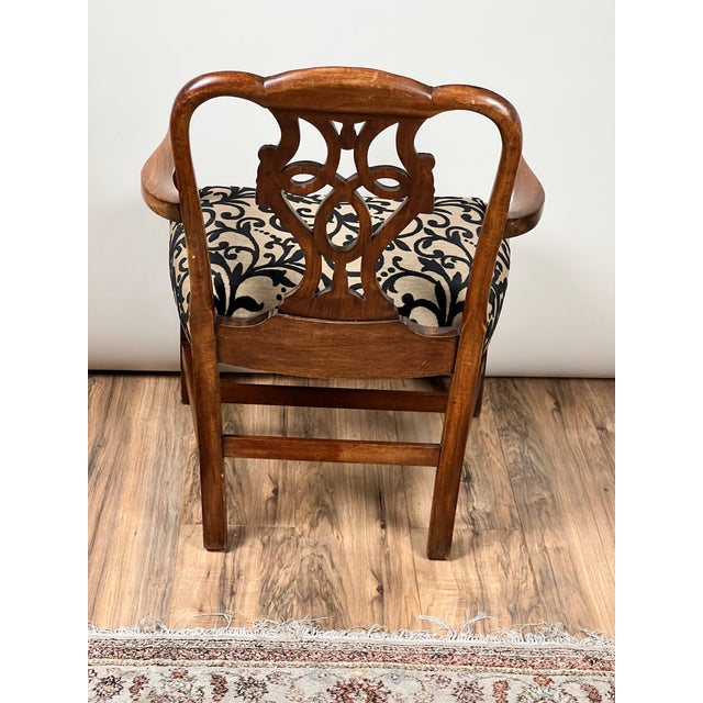 Antique George III Chippendale Open Arm Chair C. Early 19th Century For Sale In Boston - Image 6 of 7