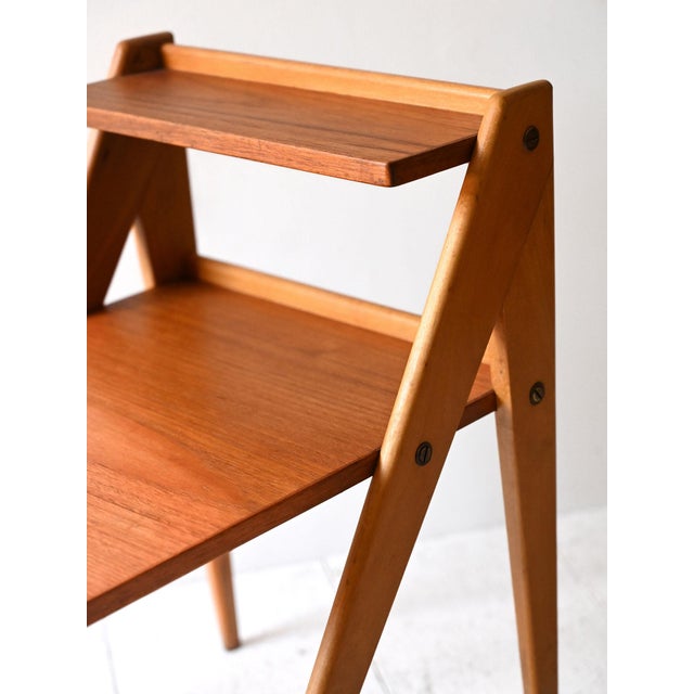 Scandinavian Bedside Tables with Shelves, 1960s, Set of 2 For Sale - Image 6 of 8