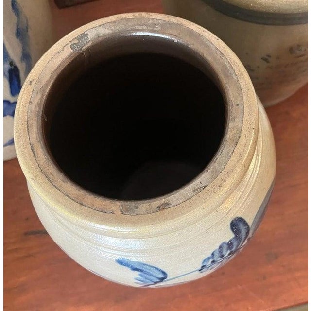 Rustic 19thc Old Oval Crock /Vase For Sale - Image 3 of 4