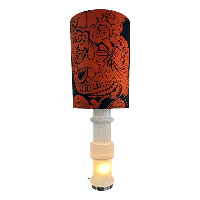 Vintage Lamp in White Opaline Murano Glass from Doria Leuchten, Italy, 1970 For Sale