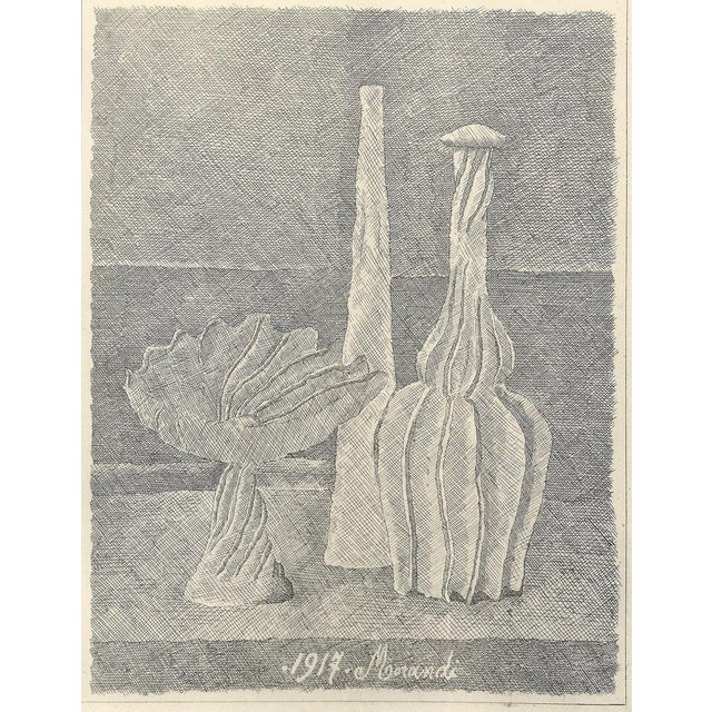 Giorgio Morandi (1890-1964) "Natura Morta con Compostiera, Bottiglia Lunga e Bottiglia Scannellata" (Still Life with...
