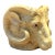 Vintage Italian Ceramic Rams Head Cache Pot For Sale