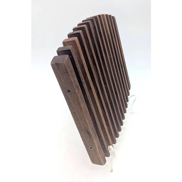 1960s Danish Teak Wood and Aluminum Trivet For Sale In Miami - Image 6 of 10