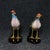 Pair of Cloisonne Enamel Pheasant Figures – 7.7" Golden Bird Sculptures on Stands For Sale - Image 4 of 9
