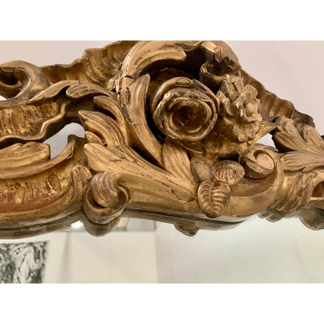 Louis XV Style Mirror in Carved and Gilded Wood, 1700s For Sale - Image 11 of 15