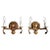 Pair Neoclassic Dolphin Shell Brass Wall Sconces For Sale - Image 13 of 13