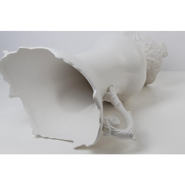 Ceramic Seletti Versailles Fluo White Porcelain Urn Vase by Selab, Italy 2009 For Sale - Image 7 of 9