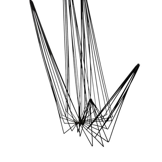 Metal Abstract Brutalist Wire Mountain Sculpture in Black For Sale - Image 7 of 11