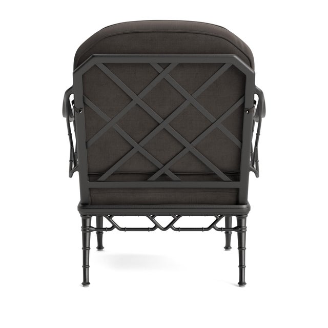 Brown Jordan Brown Jordan Calcutta Lounge Chair, Textured Pewter frame with Fusion Charcoal fabric For Sale - Image 4 of 11