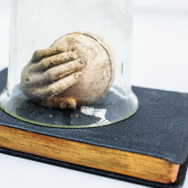 Sculptural Artwork with Book and Mysterious Hand, 1990s For Sale - Image 10 of 13