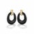 14k Yellow Gold Diamond and Carved Onyx Circle and Turquoise Door Knocker 1.5 Inch Earrings, a Pair For Sale In New York - Image 6 of 10