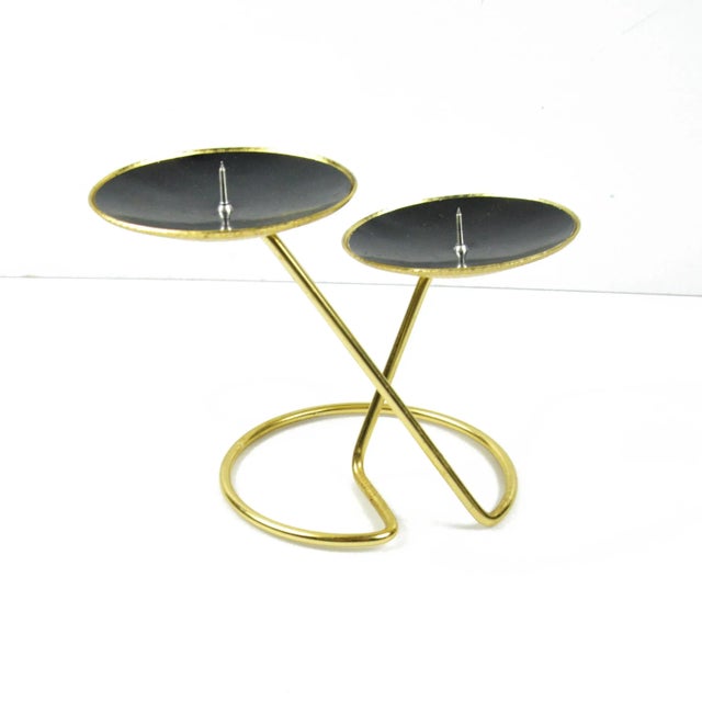 Metal 1970s Space Age Style Candlestick, Belgium For Sale - Image 7 of 11