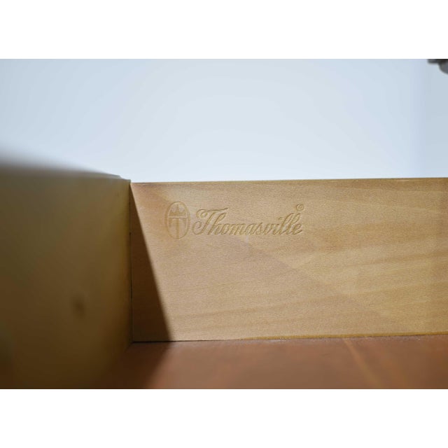 Mid Century Transitional Highboy Fluted Frieze Dresser by Thomasville For Sale - Image 14 of 15