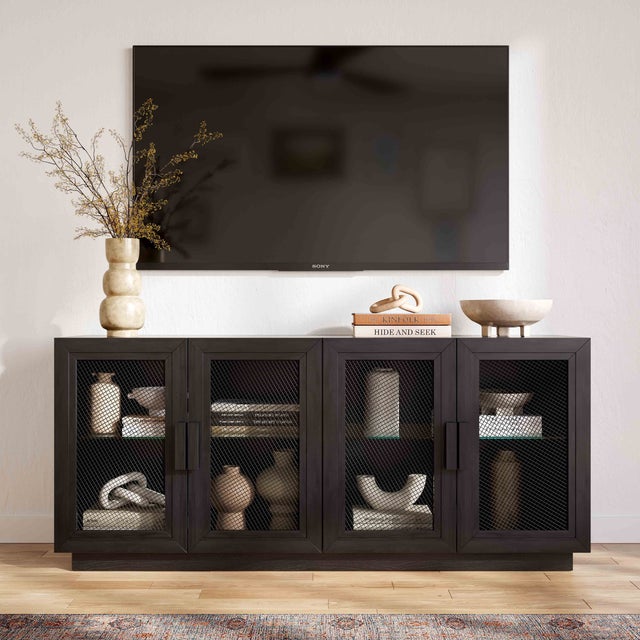 Black Nolan Black Wood Media Console For Sale - Image 8 of 8