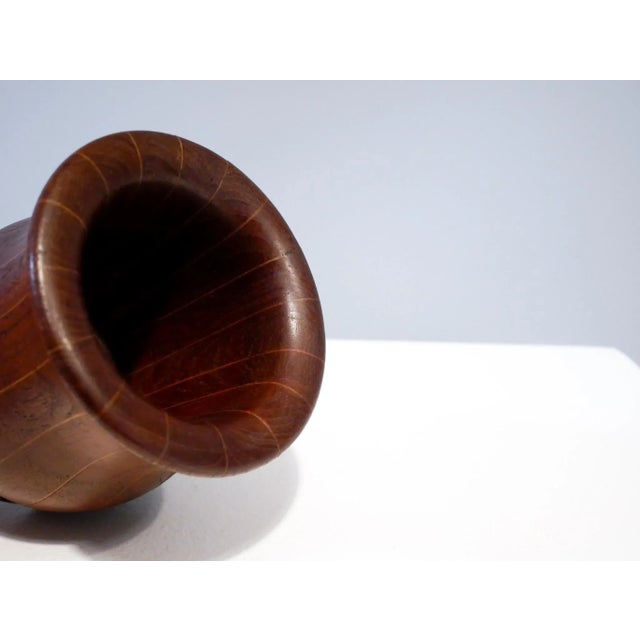 Pencil Pot in Solid Teak and Oak Inlay, Denmark, 1950s For Sale - Image 3 of 7