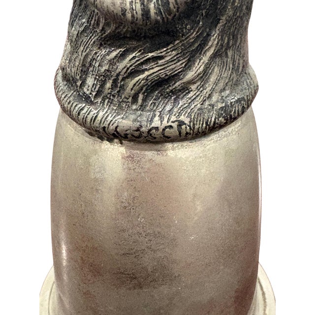 Silver Vintage Gucci Silver-Tone Fox Head Stirrup Cup For Sale - Image 8 of 8