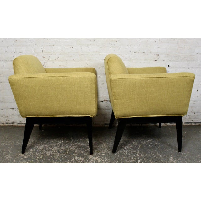 Mid 20th Century Pair of Mid-Century Yellow Armchairs For Sale - Image 5 of 9