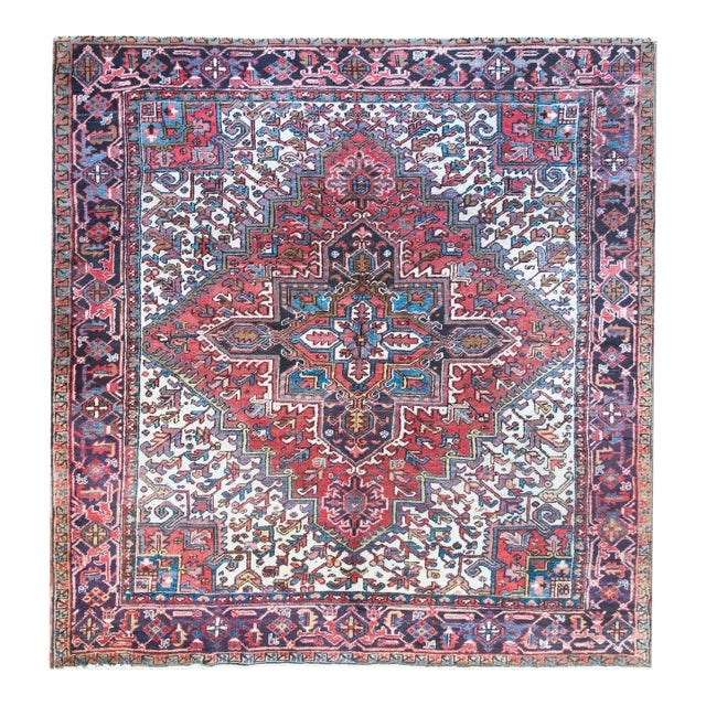 Early 20th Century Persian Heriz Rug For Sale