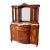 19th C Antique French Imprt Louis XVI Revival Marble Top Display Cabinet Buffet Vitrine For Sale