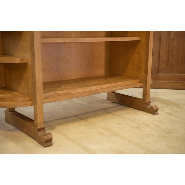 Art Deco Modernist Oak Shelf, 1940s For Sale - Image 4 of 13