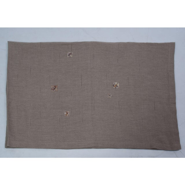Vintage Linen Coverlet with Beading Chairish