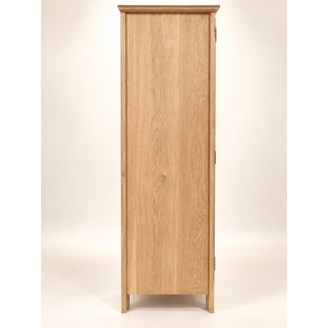 Classic Provincial Oak Sandblasted Two-Door Wardrobe, 1890s For Sale - Image 4 of 5