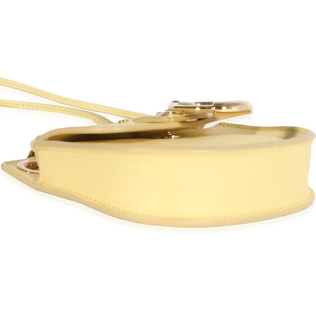 2020s Yellow Leather The Mini Flat Pouch For Sale - Image 5 of 7