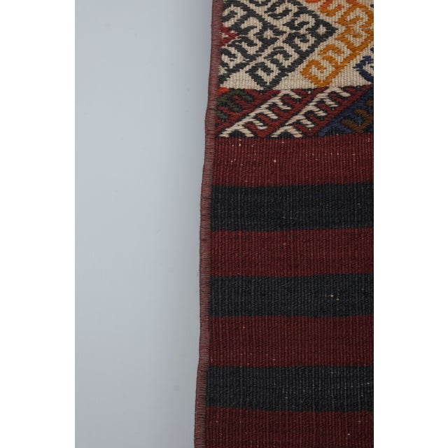 1960s Organic Turkish Hemp Kilim Runner 2'5'' X 20'8'' For Sale - Image 9 of 12