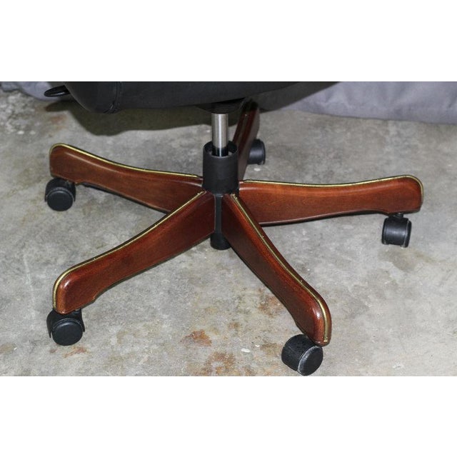 Leathercraft Contract Black Leather Executive Office Desk Chair Chairish