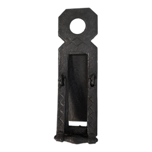 Antique Arts and Crafts Wrought Iron Door Knocker and Letter Box Cover