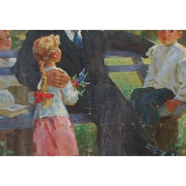 Lenin Portrait Oil Painting, Soviet Socialist Realism Art, 1970s 100-149 For Sale - Image 6 of 6