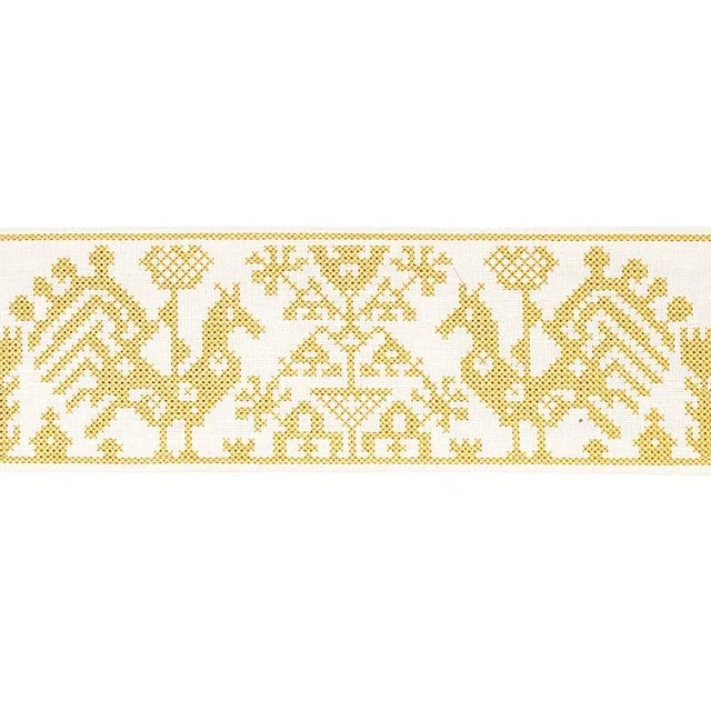 Inspired by the sash on an antique eastern European dress, this tape is charmingly cross-stitched with playful folk art...