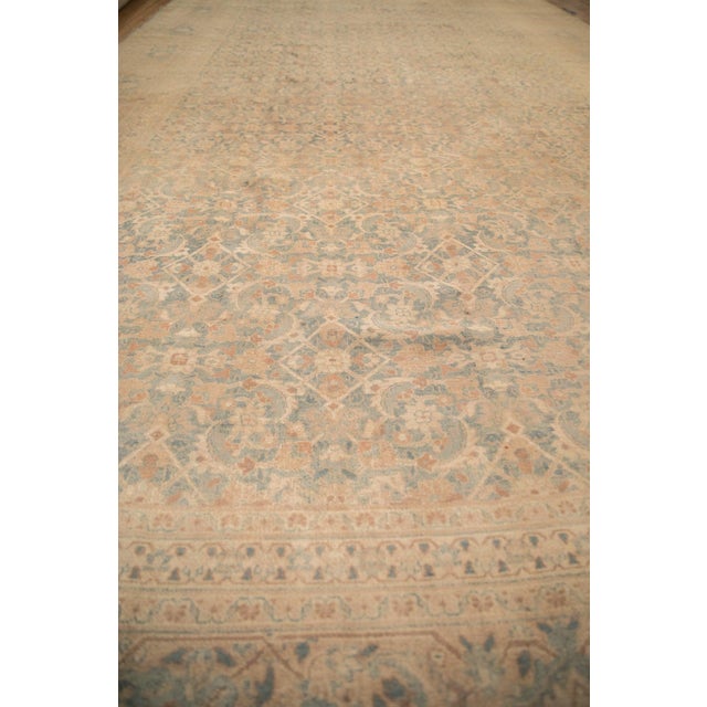 Teal Vintage Tea Washed Tabriz Carpet - 9'10" x 17'8" For Sale - Image 8 of 13