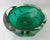 Glass MCM Murano Art Glass Archimede Seguso Emerald Green Large Bowl Gold Leaf Flake For Sale - Image 7 of 15