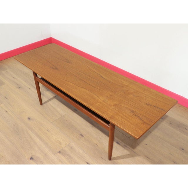 Mid Century Modern Vintage Teak Coffee Table Danish Style For Sale - Image 12 of 14