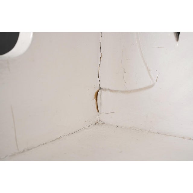 Mid 20th Century Reclaimed 4 Ft. White Wooden Folk Art Children's Bench For Sale - Image 6 of 12