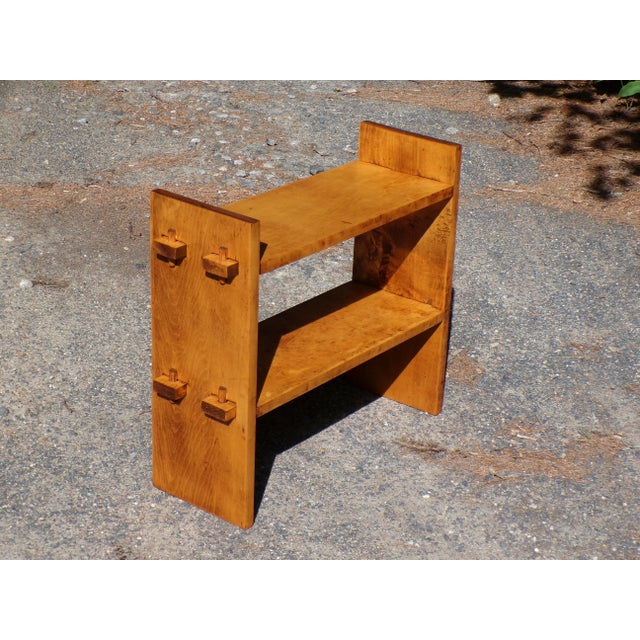 Vintage Arts & Crafts Style Low Bookcase Shoe Rack Open Shelf For Sale - Image 4 of 16