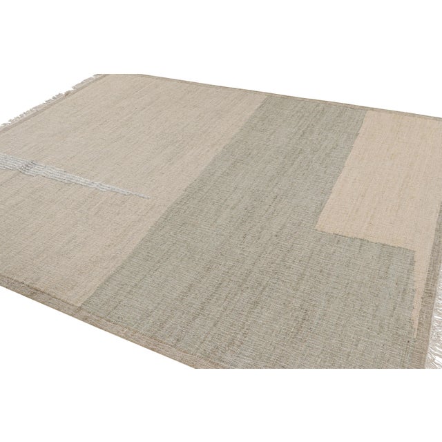 Not Yet Made - Made To Order Rug & Kilim’s Abstract Flatweave in Beige with Geometric Patterns - 6x9 For Sale - Image 5 of 7