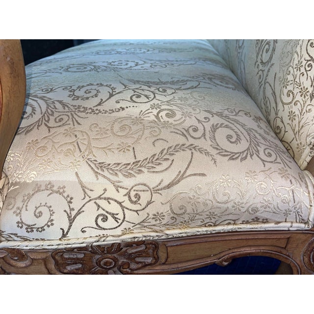 Mid 20th Century Mid 20th Century Louis XV Style Upholstered Sofa For Sale - Image 5 of 12