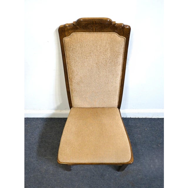 Brown Bernhardt Furniture Solid Walnut Asian Chinoiserie Style Dining Side Chair For Sale - Image 8 of 9