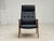 1970s Danish Armchair in Black Artificial Leather and Teak Wood, 1970s For Sale - Image 5 of 18